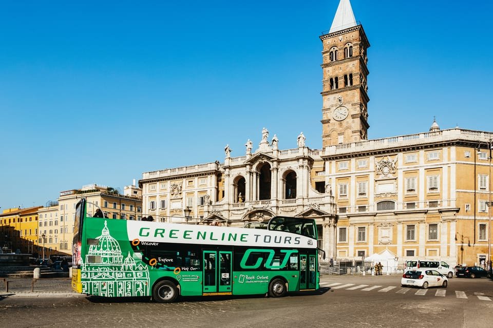 Rome : billet de bus à arrêts  multiples panoramiques 3 circuits x 1 un bus à Rome